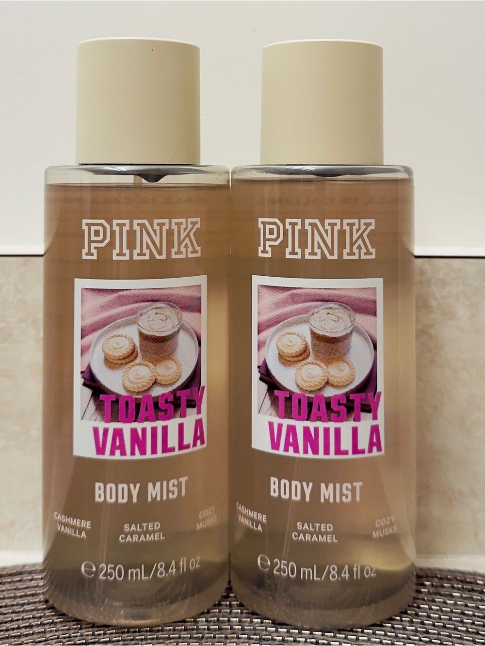 NWT PINK Victoria's Secret Toasty Vanilla Body Mist Duo